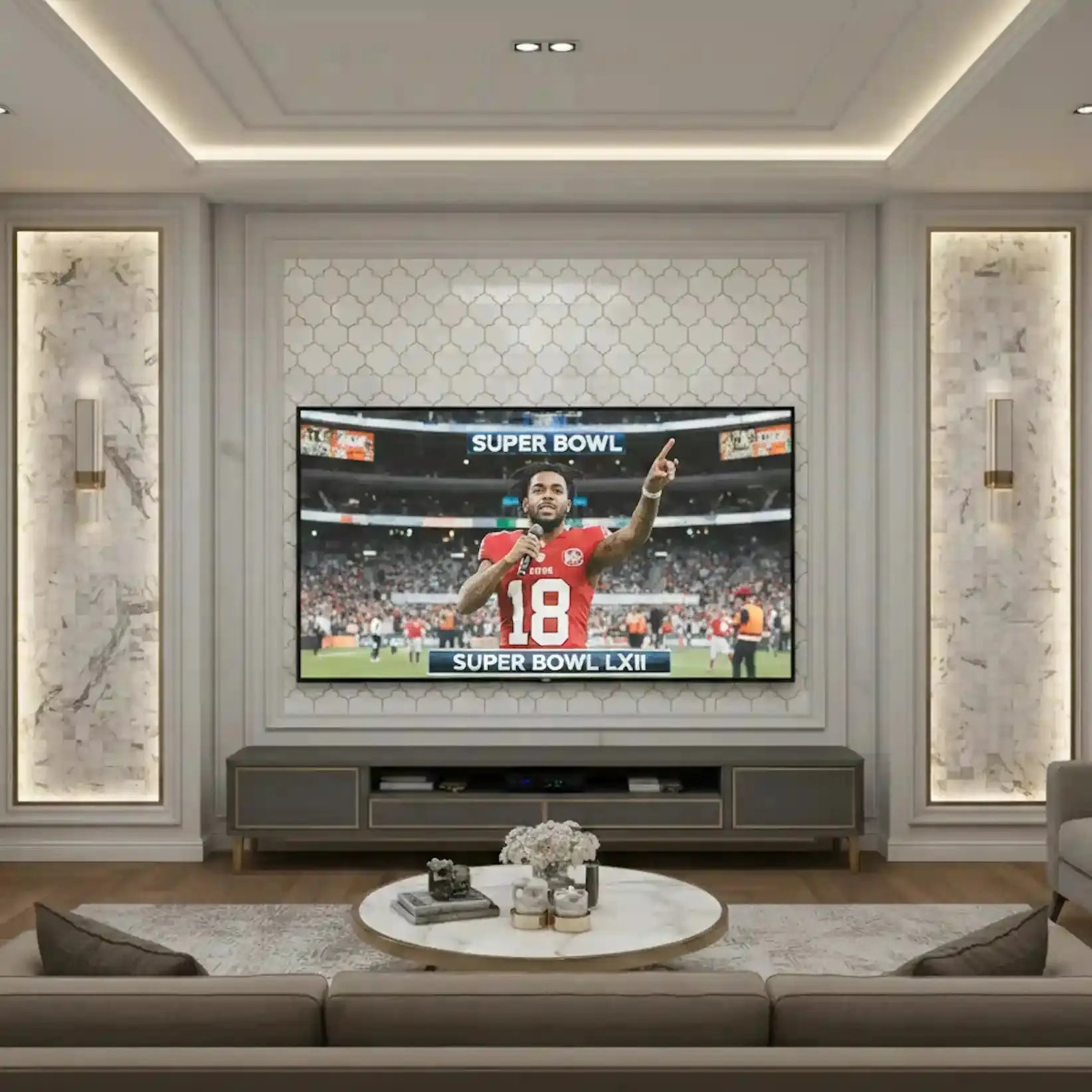 Super Bowl natural stone bad bunny