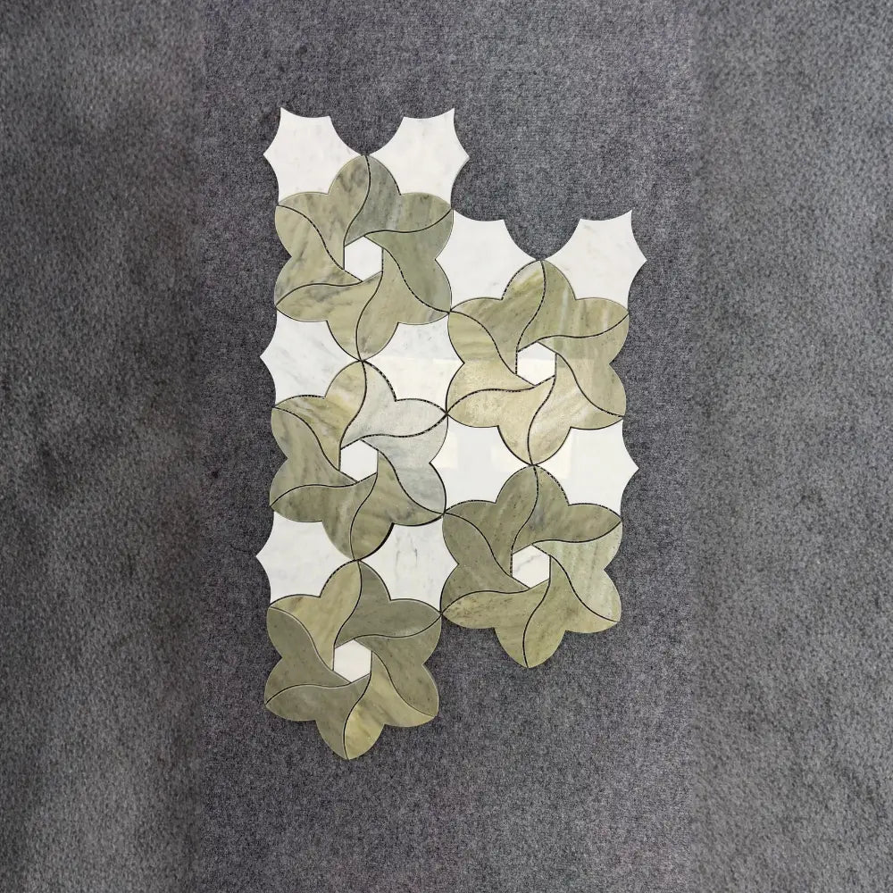 PHYLLIS - Marble Mosaic Tile( 0.598 sqft sheet )