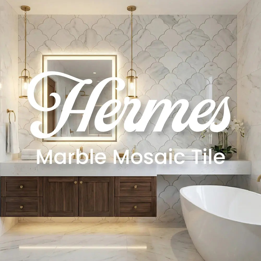 Bathroom with marble mosaic tile walls, and a white tub, featuring the brand 'Hermes'. my tiles mis azulejos
regrouting shower tile rejuntar azulejos de ducha -