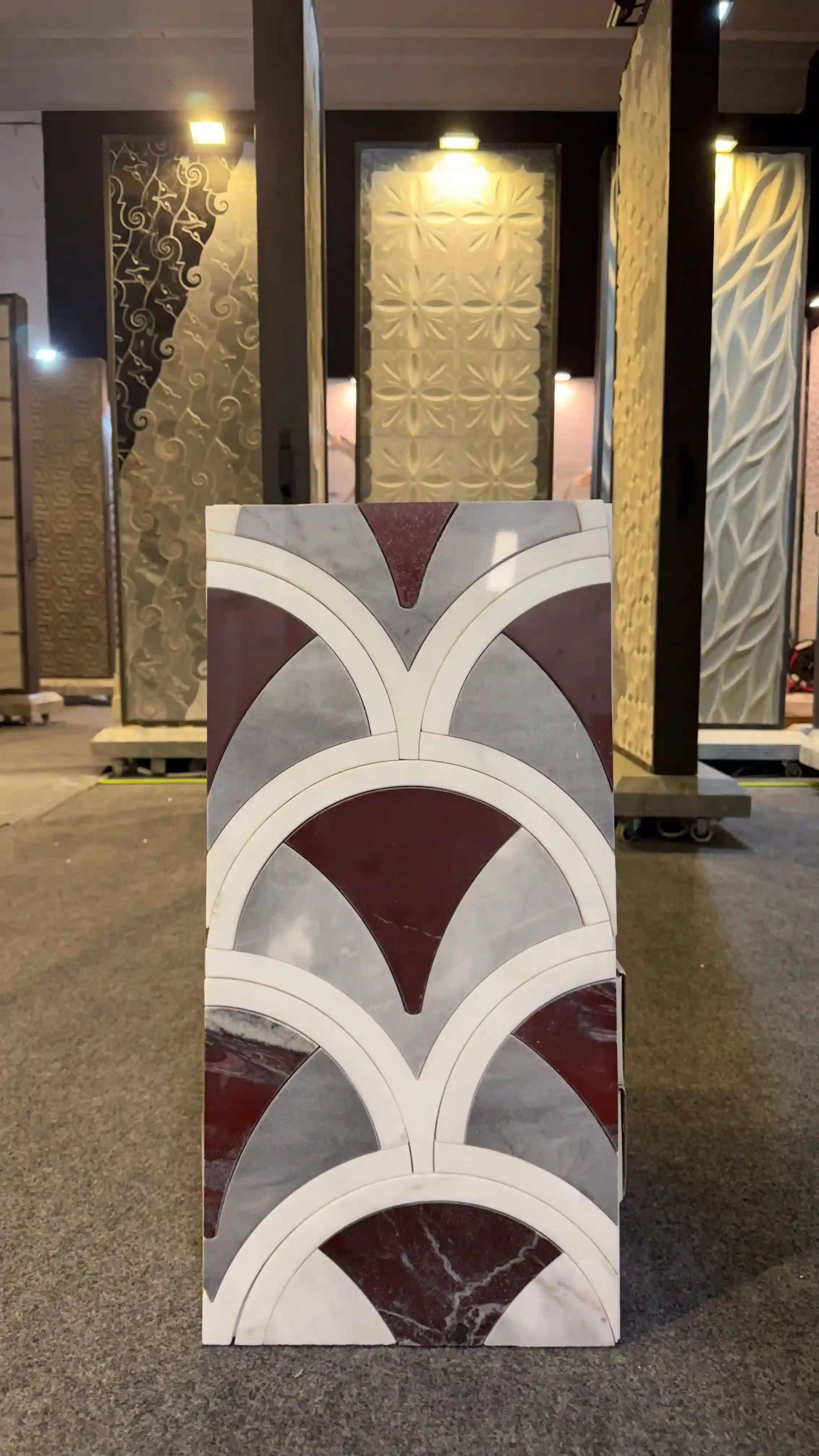 VIVIAN waterjet marble mosaic Tile