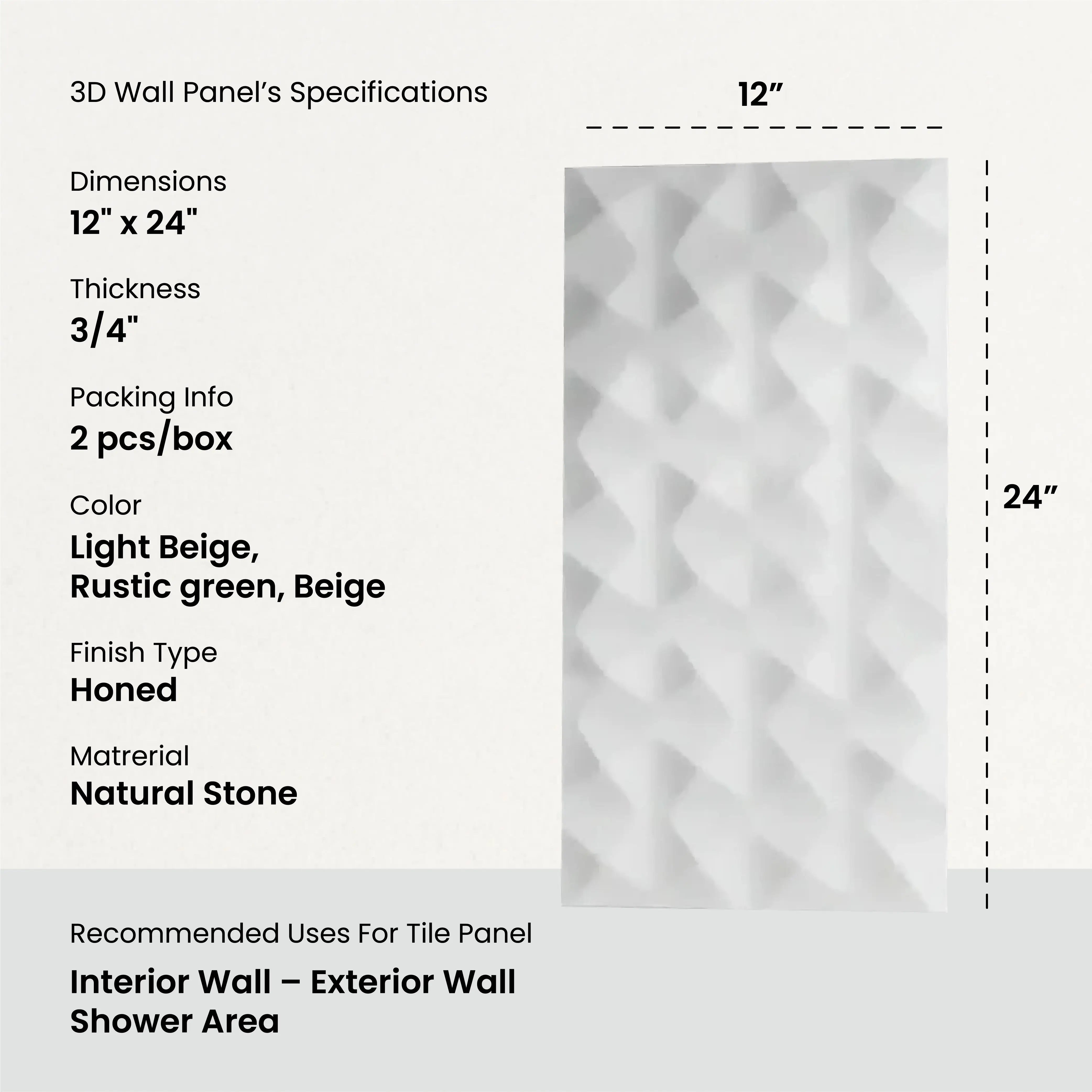 ECHO: Panel de pared 3D (0,18 m² / unidad)
