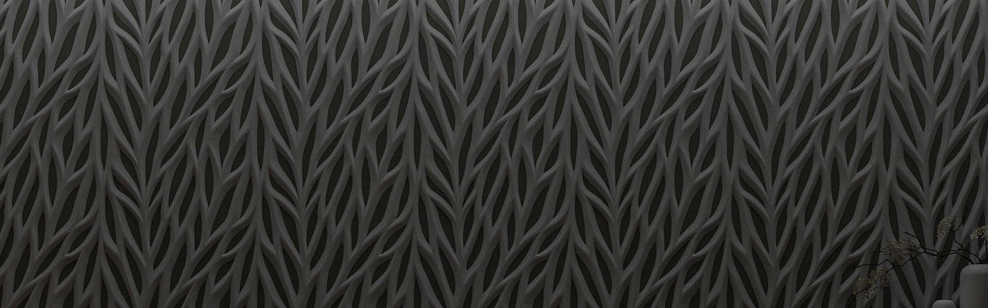 Textured black pattern on a black background