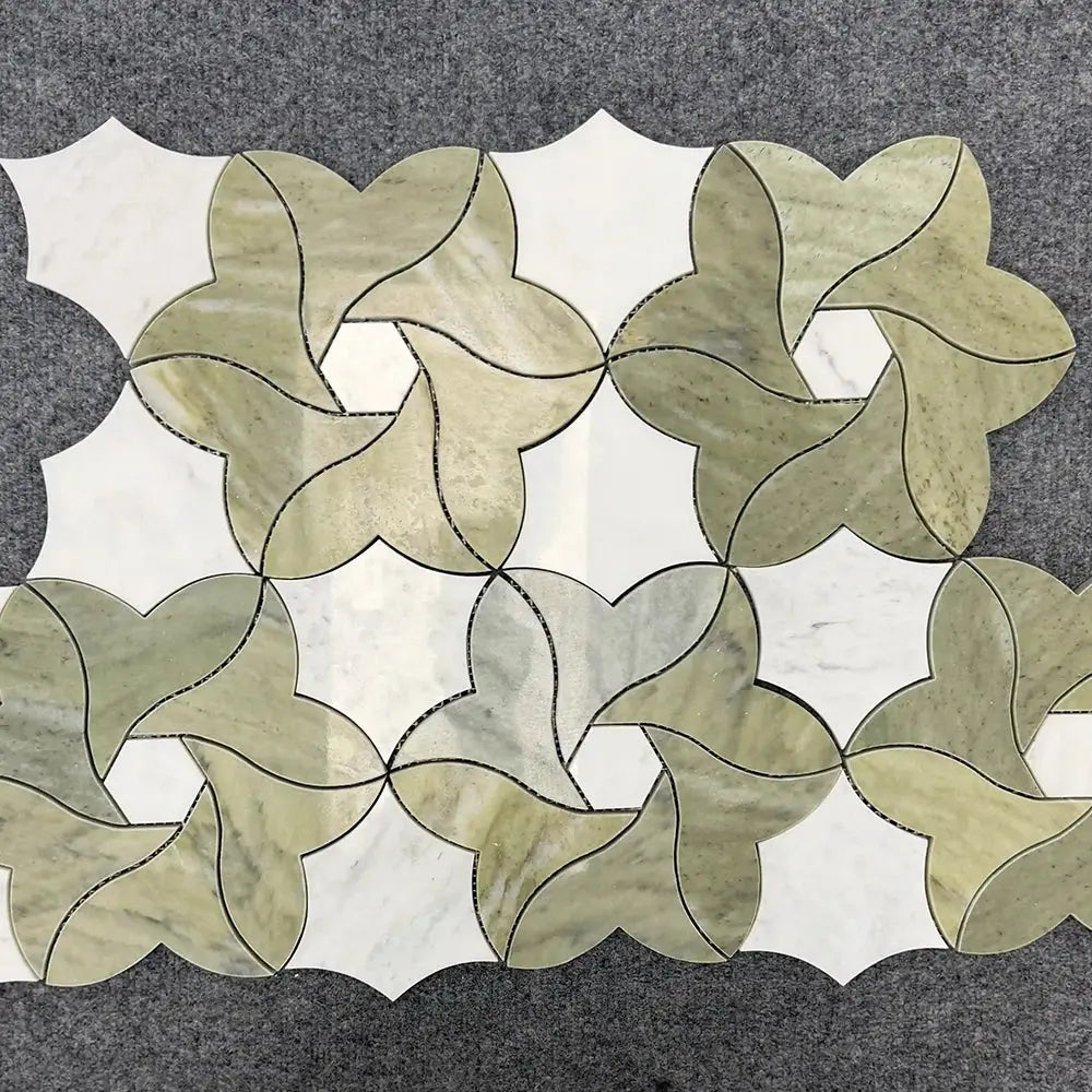 PHYLLIS - Marble Mosaic Tile( 0.598 sqft sheet )
