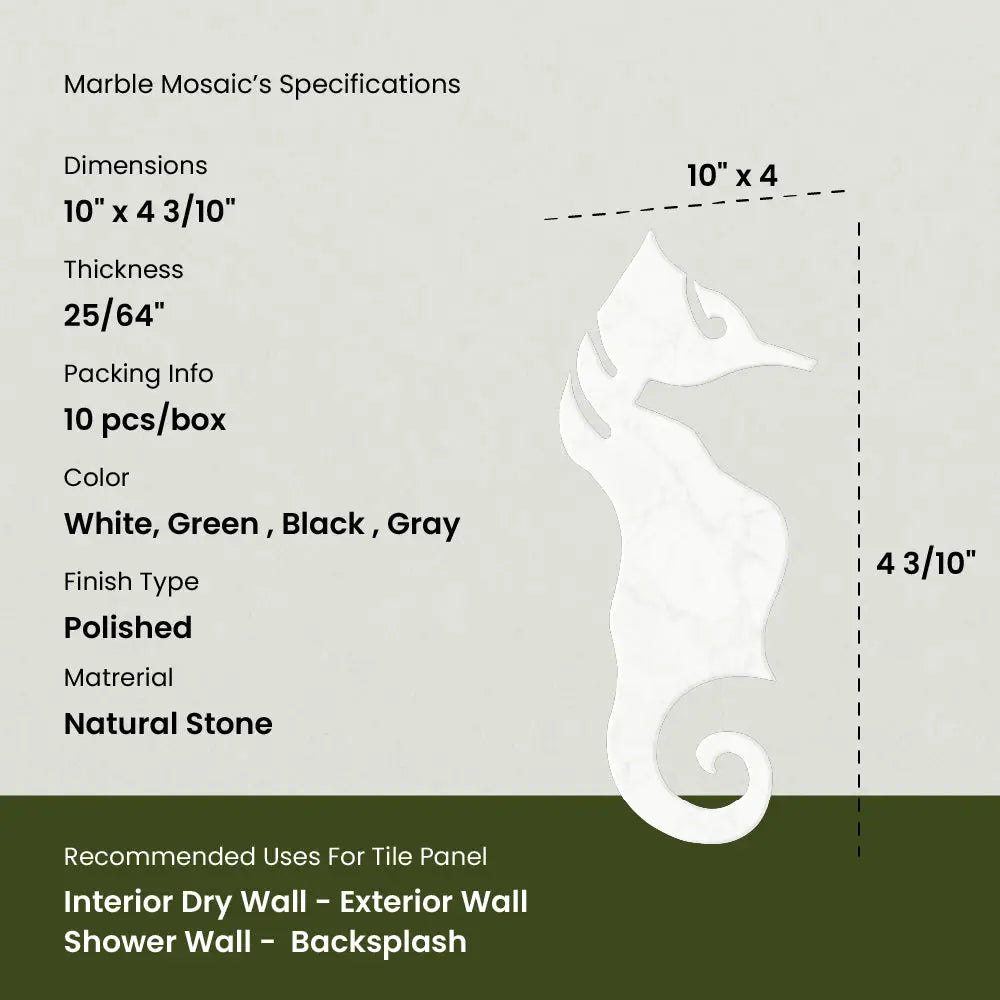 CABALLITO DE MAR: Mármol para pared - Baldosa para suelo (0,028 m²/ unidad)