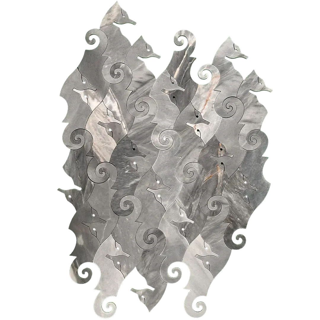 Seahorse waterjet Mosaic