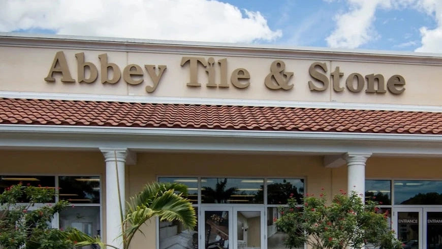 Abbey Tile & Stone store front with a clear sky