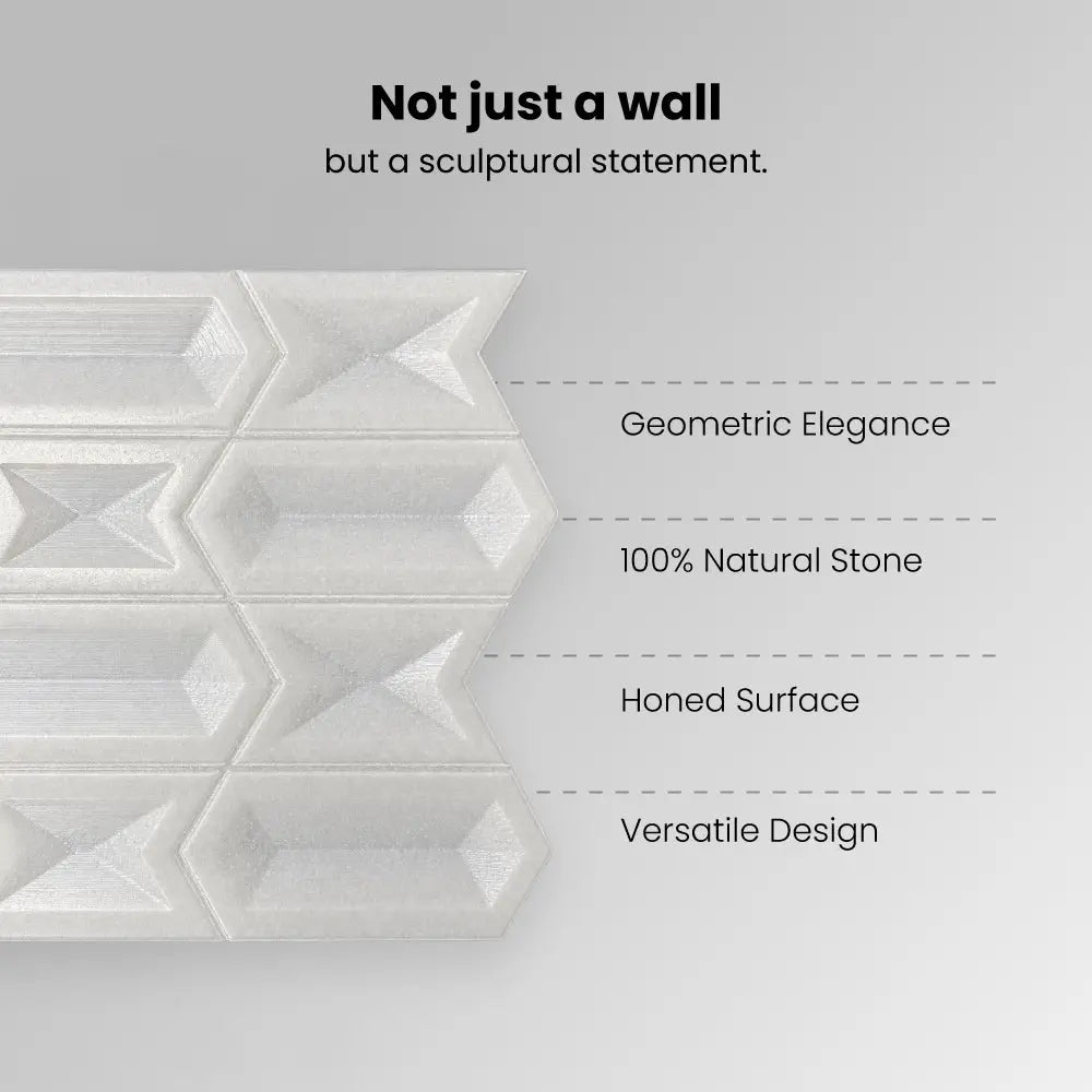 THEODORE - 3D Wall Tile ( 1.076 sqft sheet)