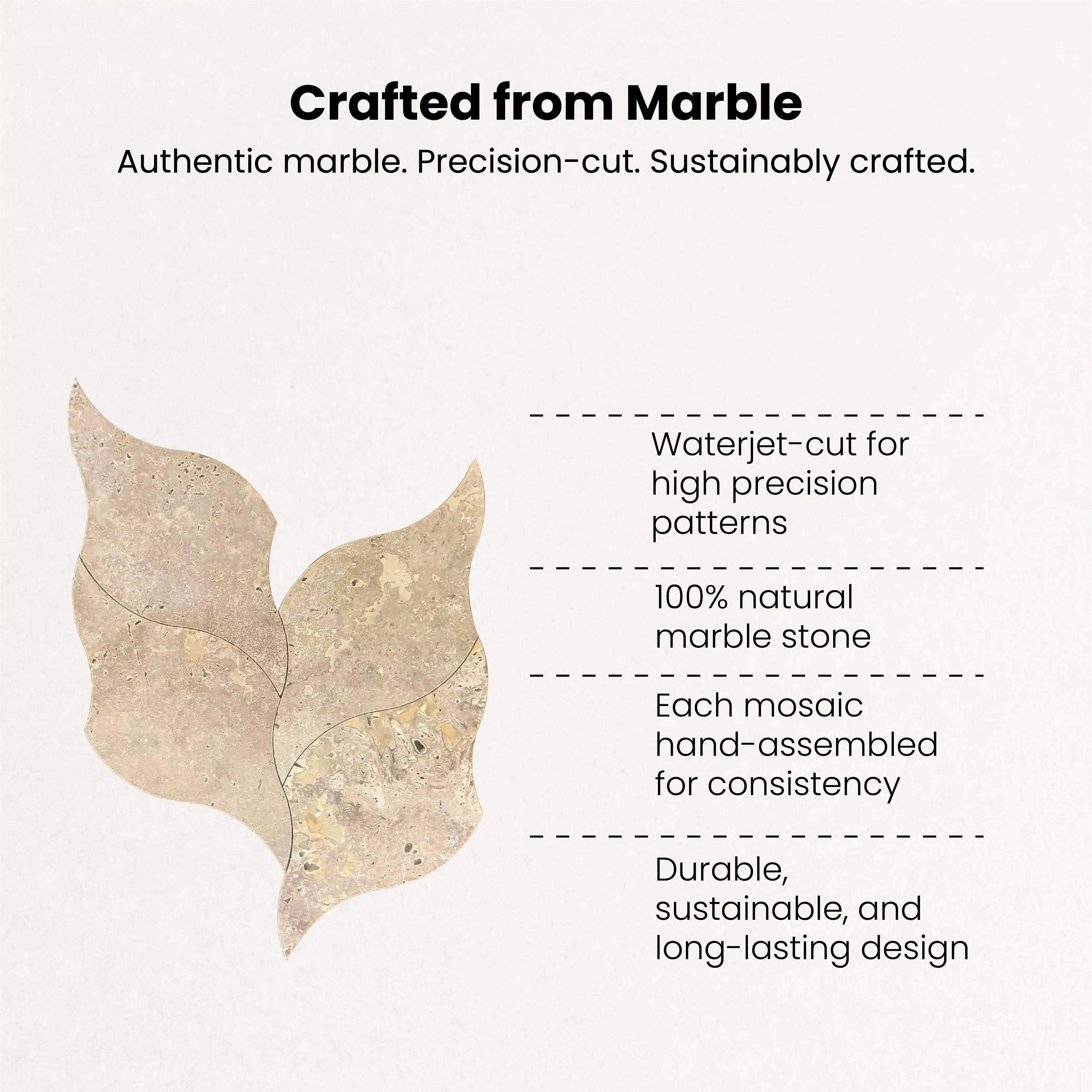 GAIA - Waterjet Marble Mosaic Tile(0.718 sqft sheet)