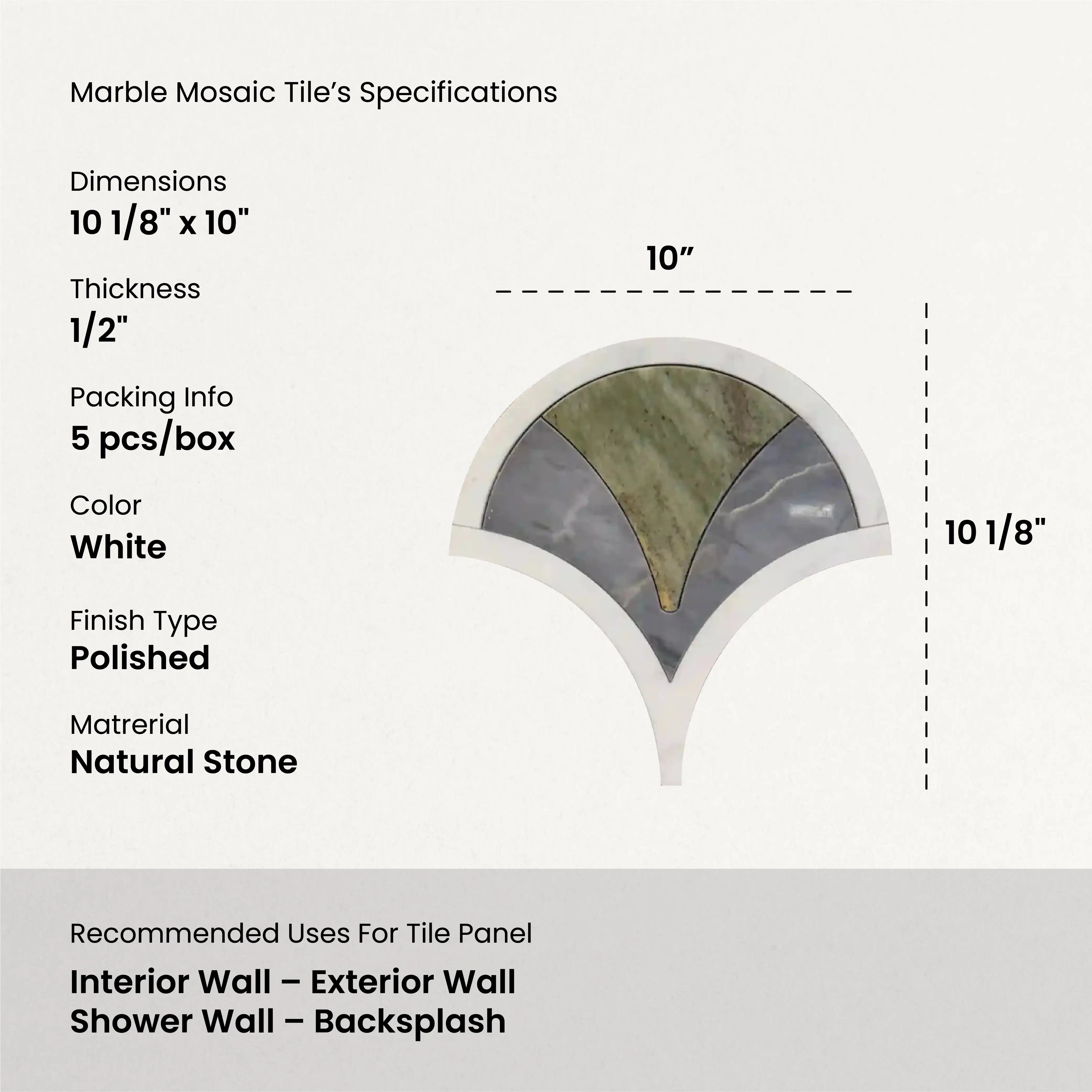 VIVIAN - Waterjet Marble Mosaic Tile