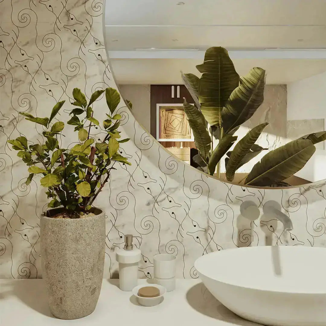 Seahorse waterjet Mosaic