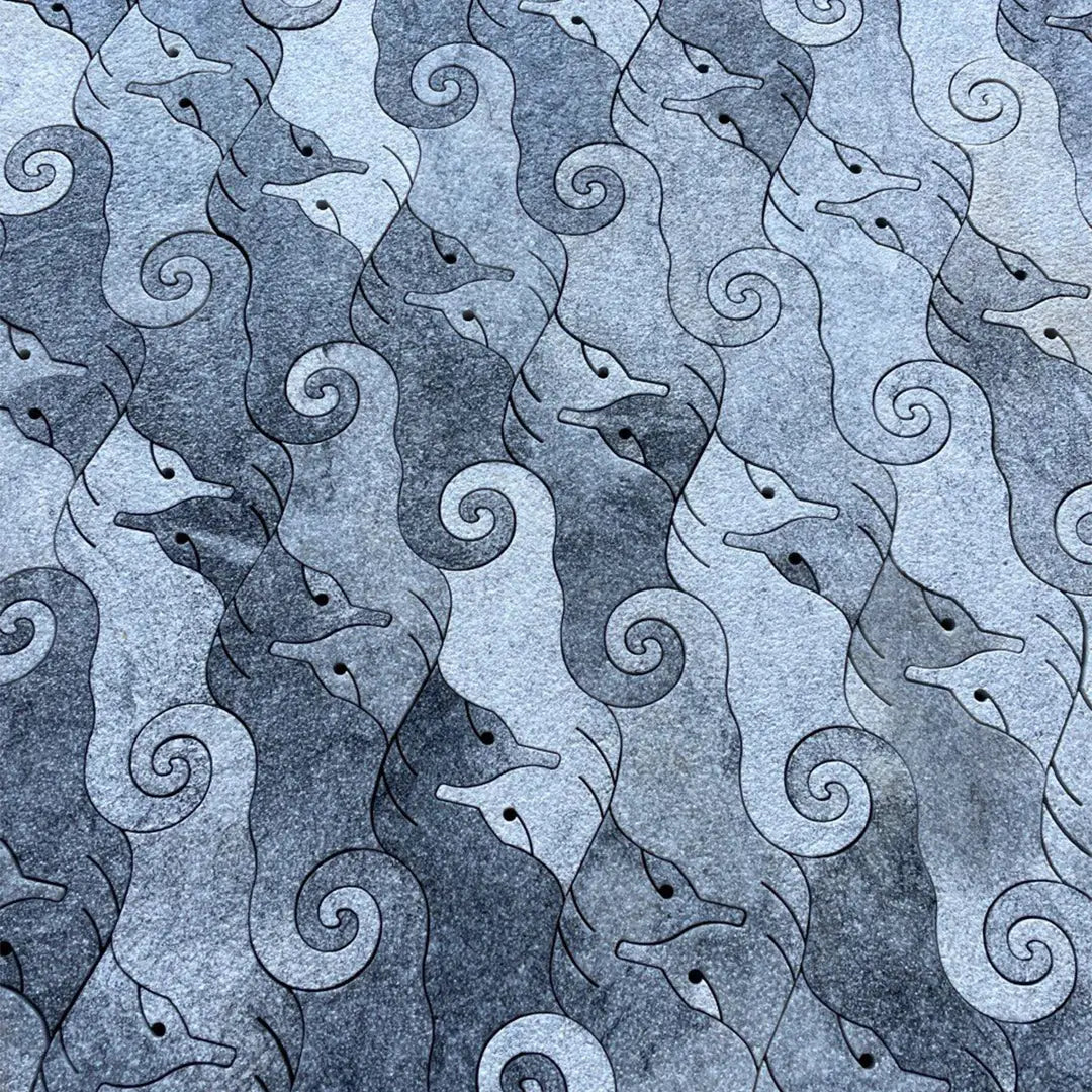 Seahorse waterjet Mosaic grey