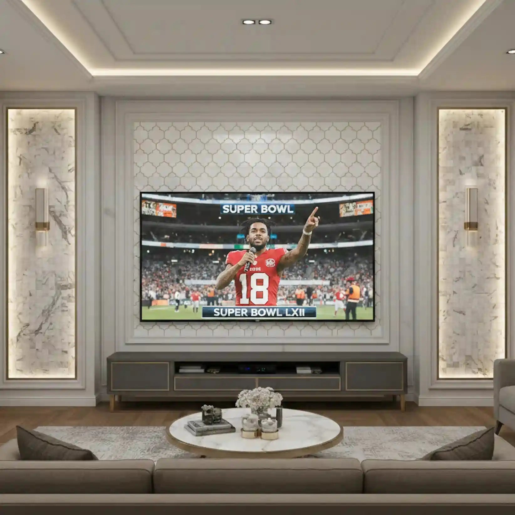 Super Bowl LXI Style: Luxury 3D Wall Panels & Marble Mosaics | Misbell