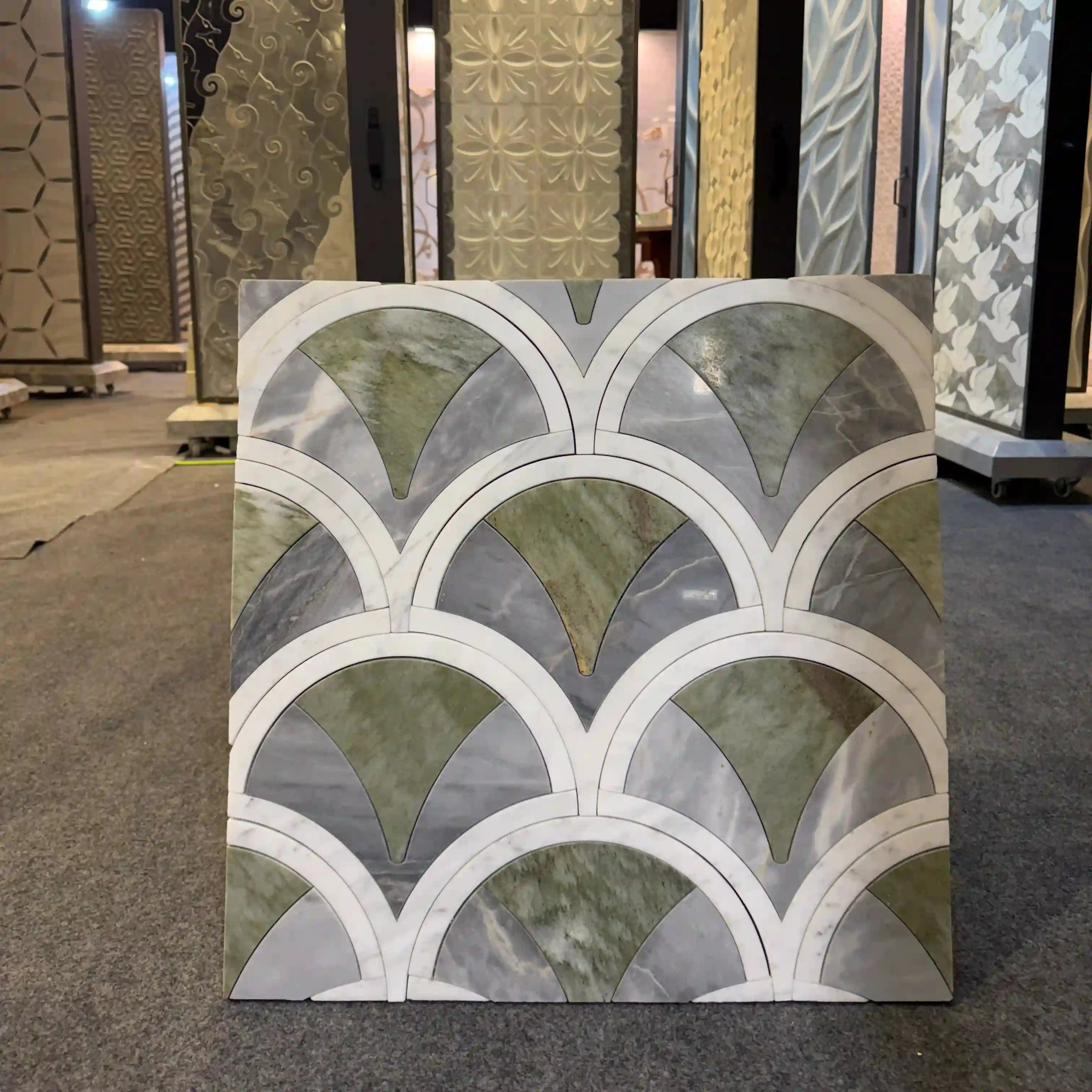VIVIAN waterjet marble mosaic Tile