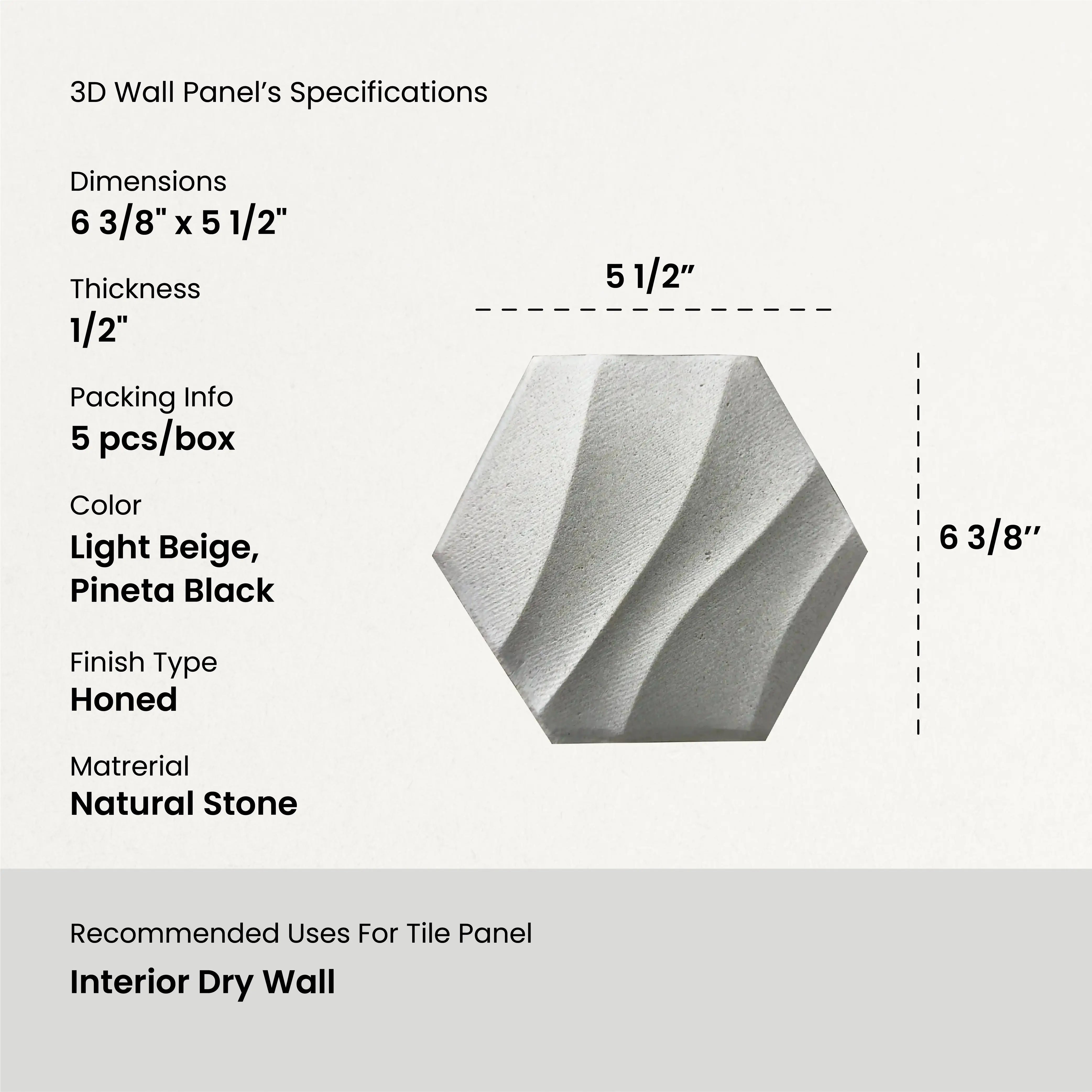 NYDIA - 3D Wall Tile ( 0.196 sqft sheet)