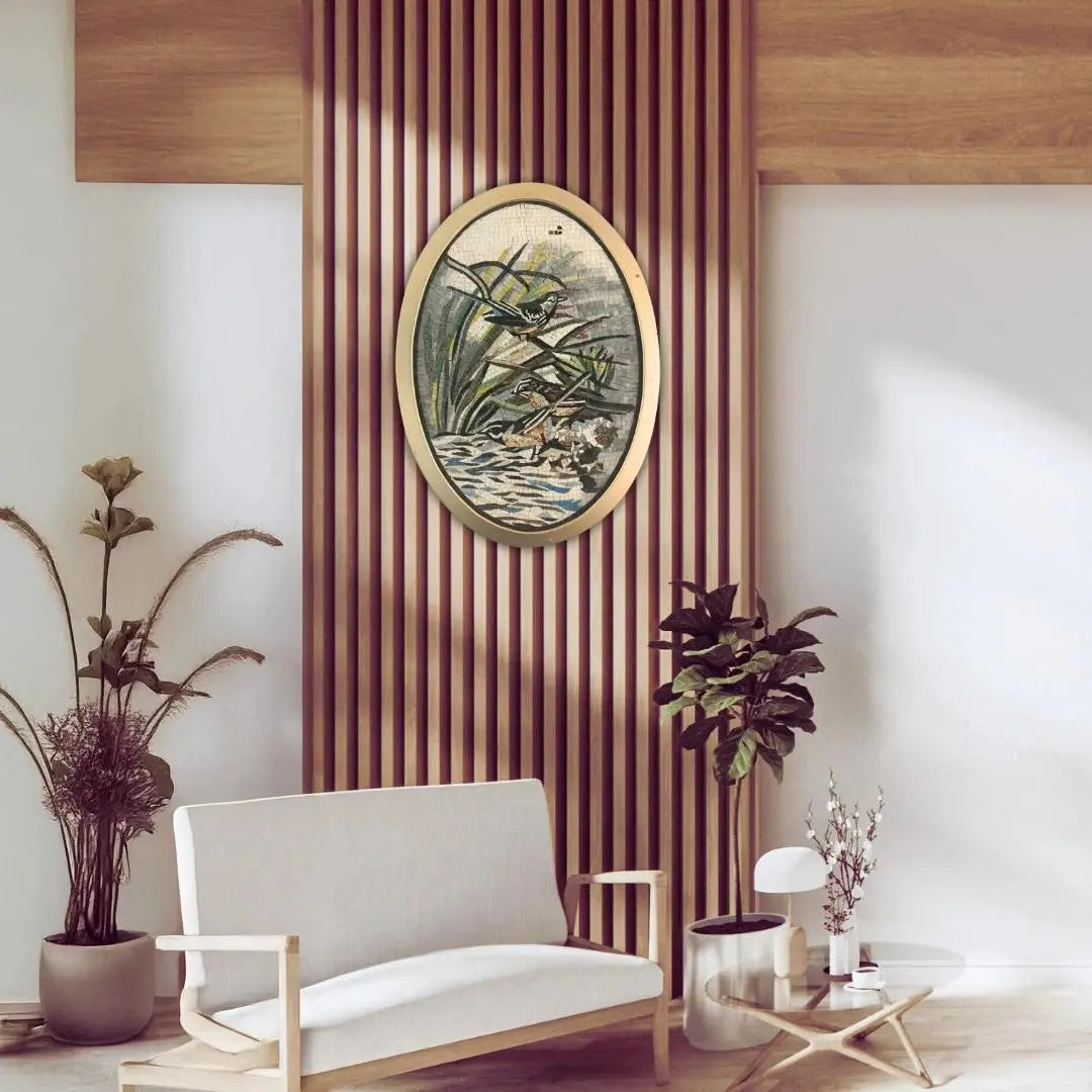 antique-mosaic-Birds-Oval