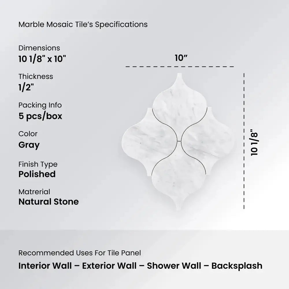 EDRICE - Marble Tile (0.431 sqft sheet)