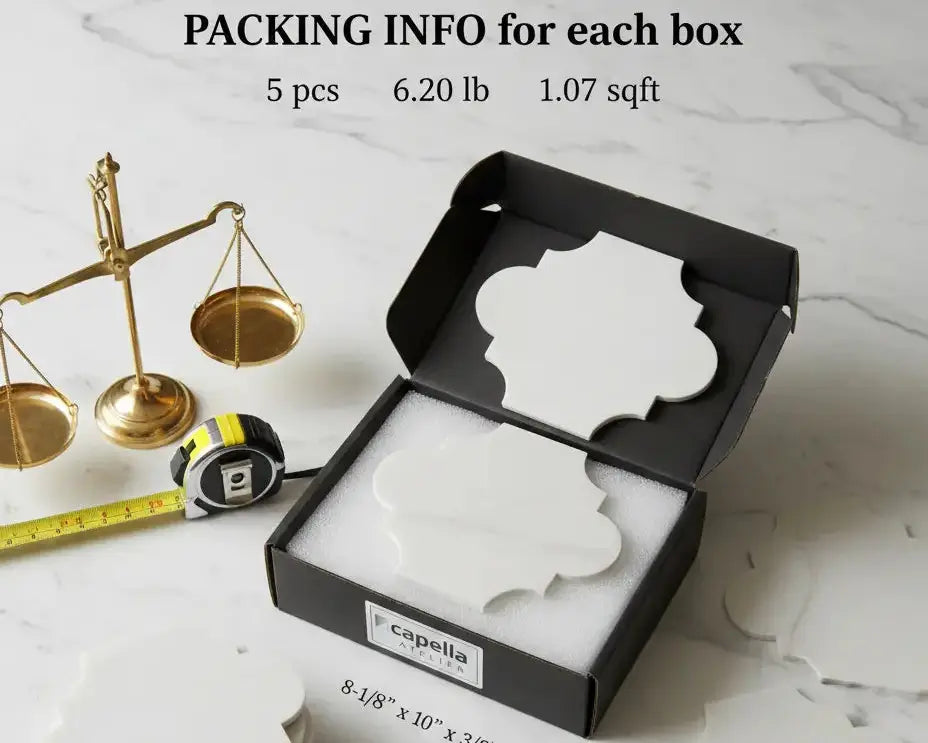 White decorative elements in a black box with 'capella atelier' branding, on a light gray surface.misbell-marble market
marble factory
raw marble
most expensive marble in the world
the marble shop
marble place
marble worktops