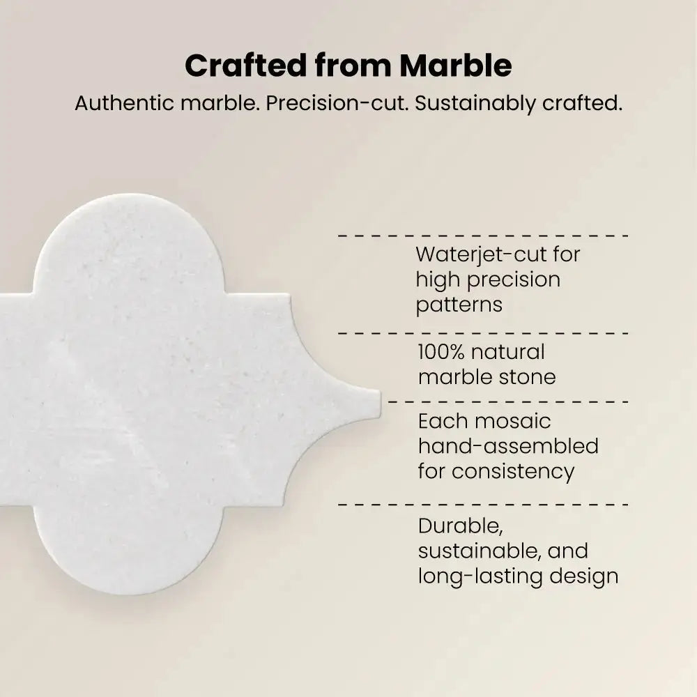 HELIOS - Waterjet Marble Mosaic Tile (0.308 sqft sheet)