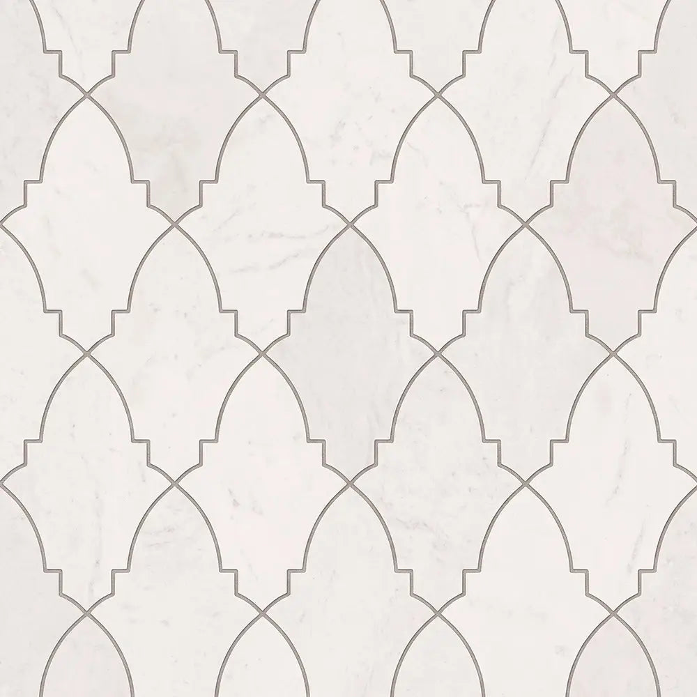KHEPRI - Waterjet Marble Mosaic Tile (0.224 sqft sheet)
