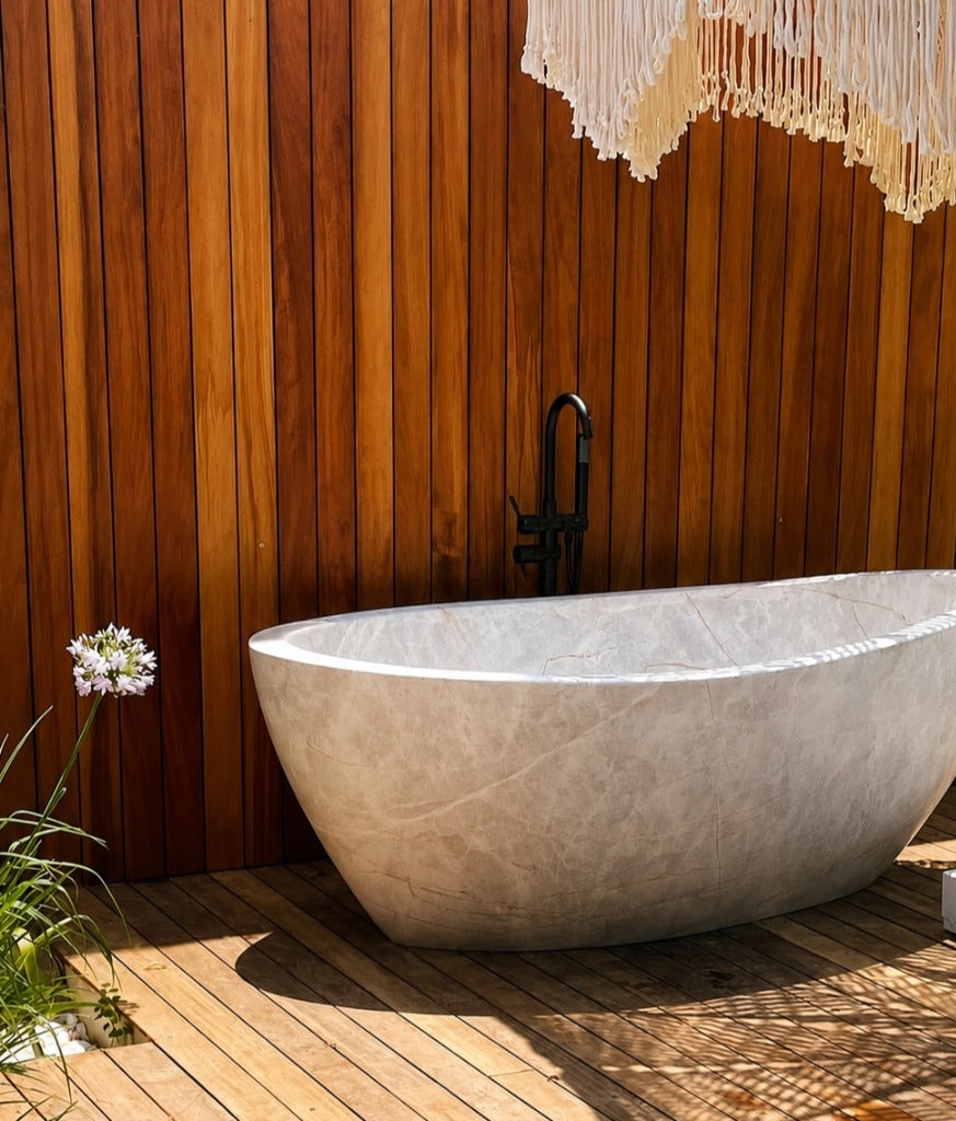 Bespoke Natural Stone Bathtub Background